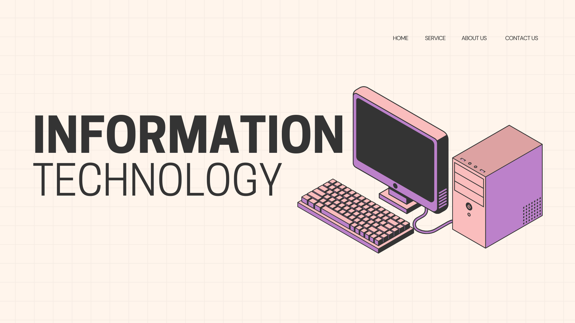 Pink and Purple Illustrative Computer Technology Presentation